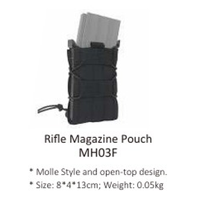 Portacargador negro de lona balistica para cargador de rifle