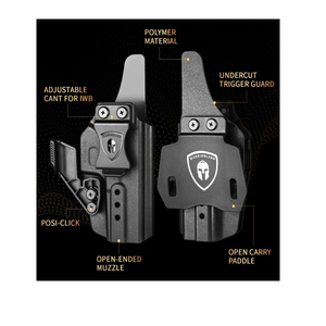 Funda Compatible con Glock 17, 19, 22, 23 (Generaciones 3 a 5), Glock 31 y 32 (Generaciones 3 y 4), así como Glock 19X, 34, 44 y 45